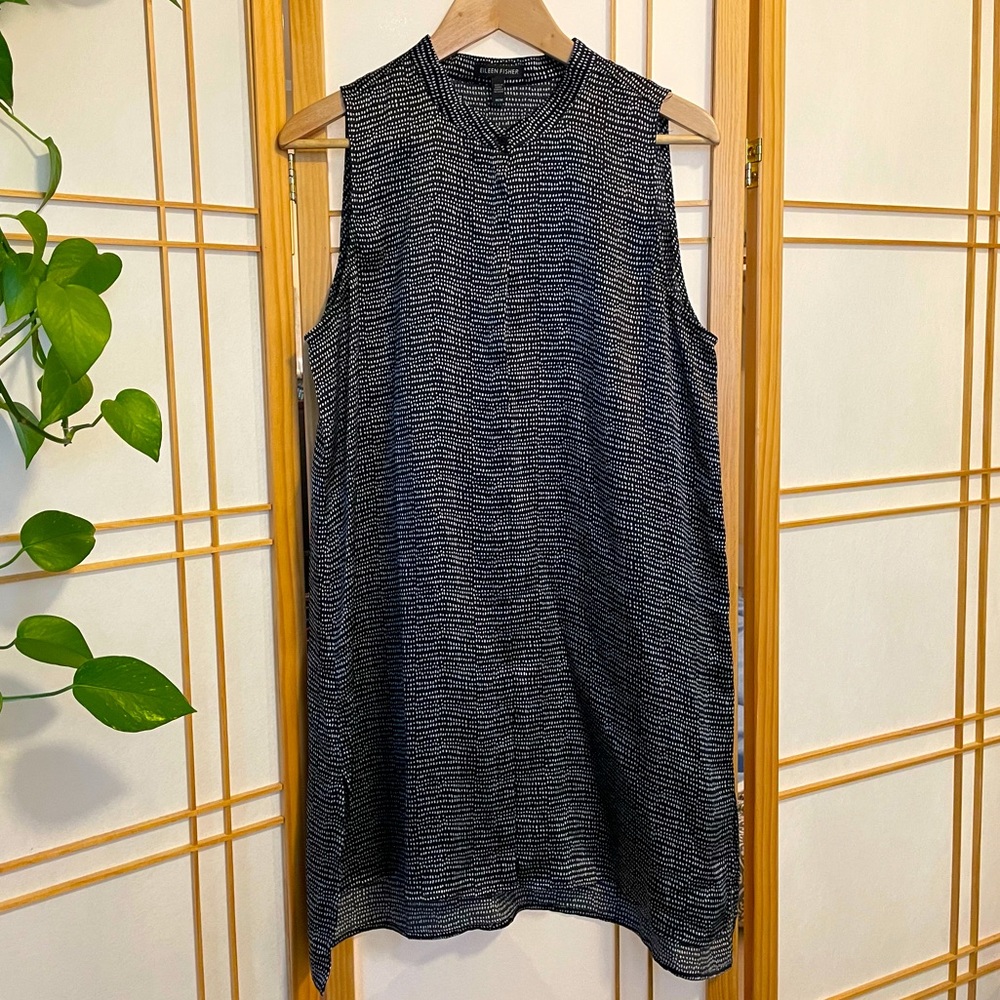 Eileen Fisher Silk Dotted Tunic NWOT